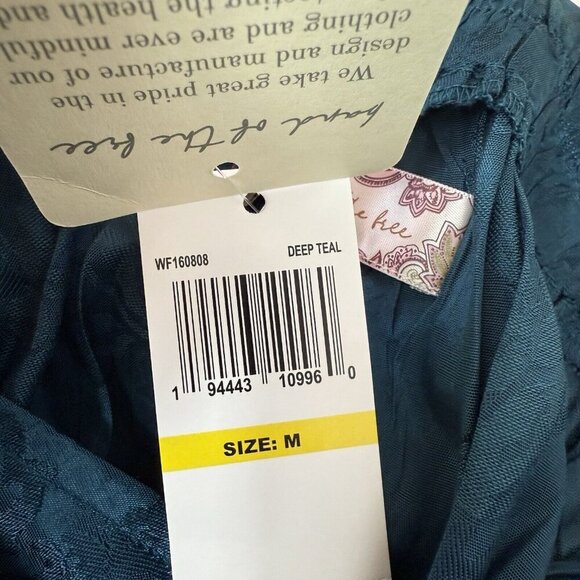 BAND OF THE FREE Celene Deep Teal Layered Midi Skirt Sz Medium Boho Gypsy NWT - Picture 9 of 10